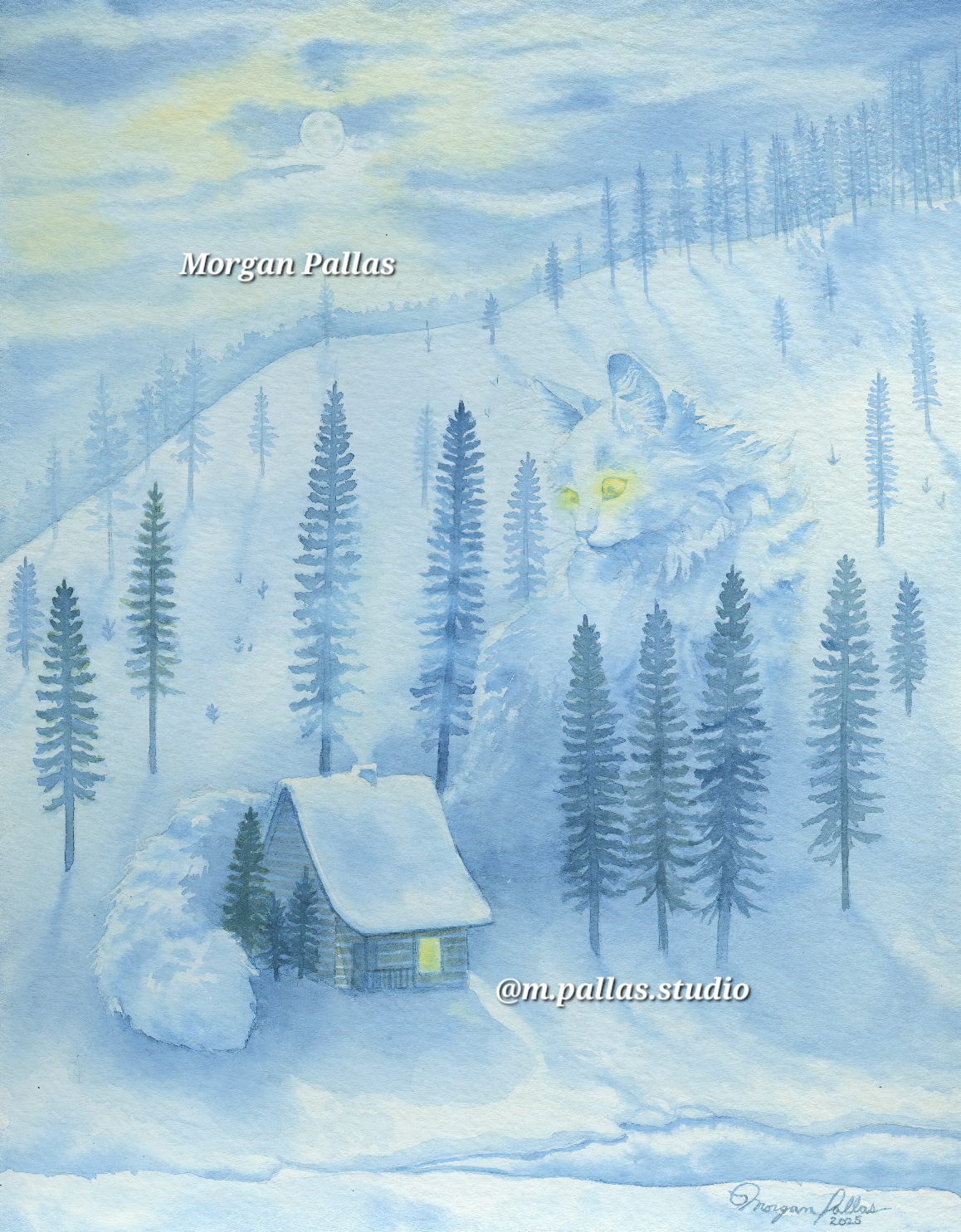 "Yule Cat" Limited Edition Fine Art Reproduction