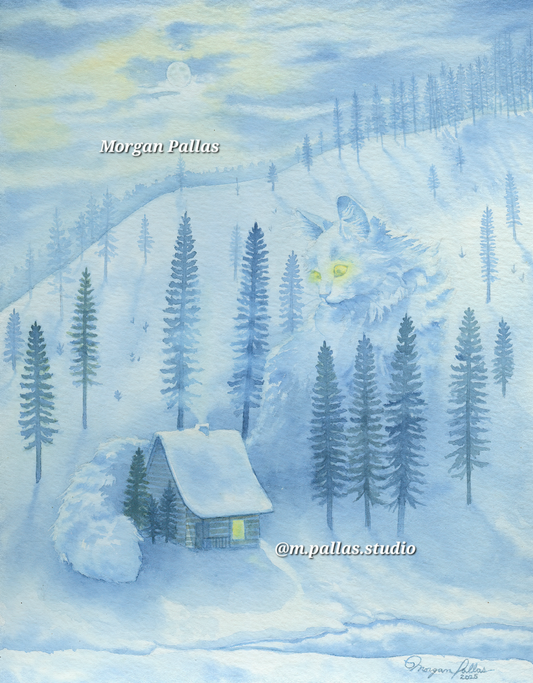 "Yule Cat" Limited Edition Fine Art Reproduction