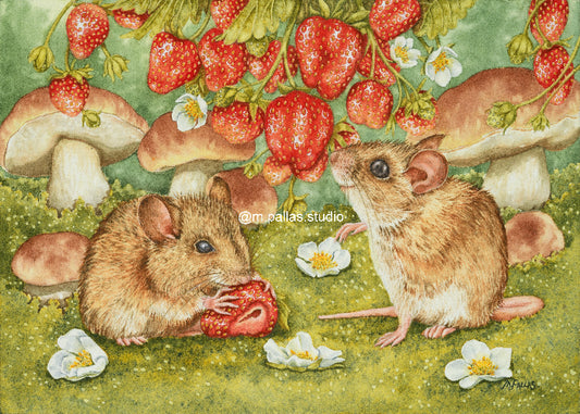 "Berry Good Friends" Limited Edition Fine Art Reproduction