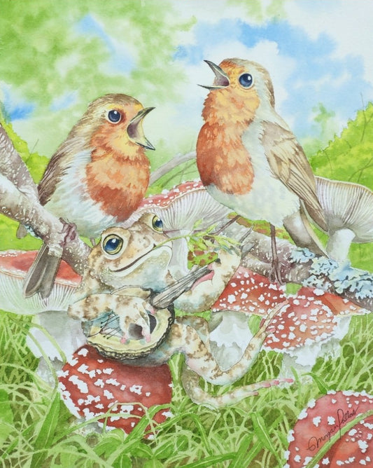 "The Fungal Folk Trio" Limited Edition Fine Art Reproduction