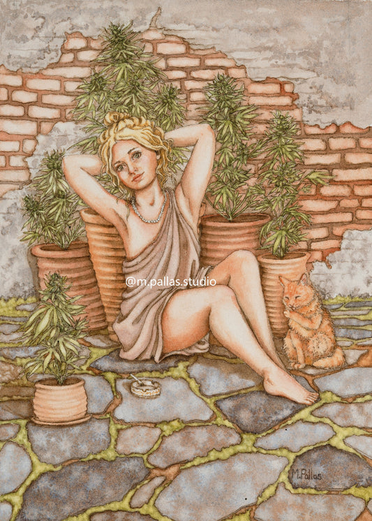 "Mary Jane in Repose" Limited Edition Fine Art Reproduction